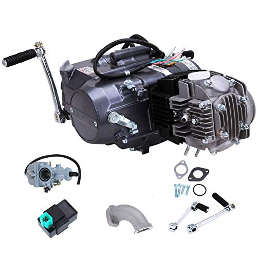 125CC 4-Stroke Semi Auto Engine Motor, 4 Speed, Single Cylinder Air-Cooling w/Reverse Electric Starter F223962