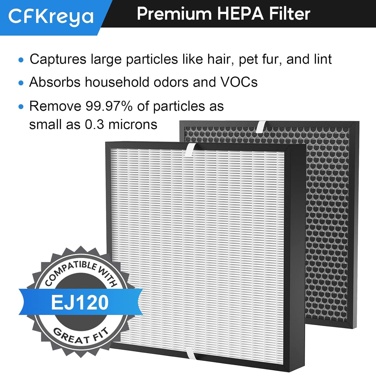 H13 True HEPA Replacement Filter J1203