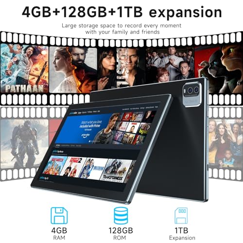 10 Inch 2 in 1 Tablet with Keyboard, 8 GB+128 GB+1 TB, Black O119