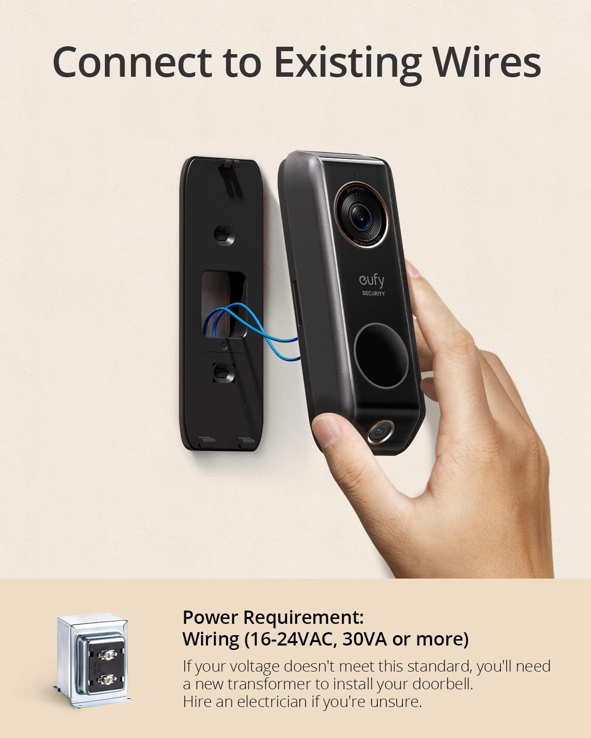 Dual Camera Video Doorbell with Chime, 2K with HDR S7035