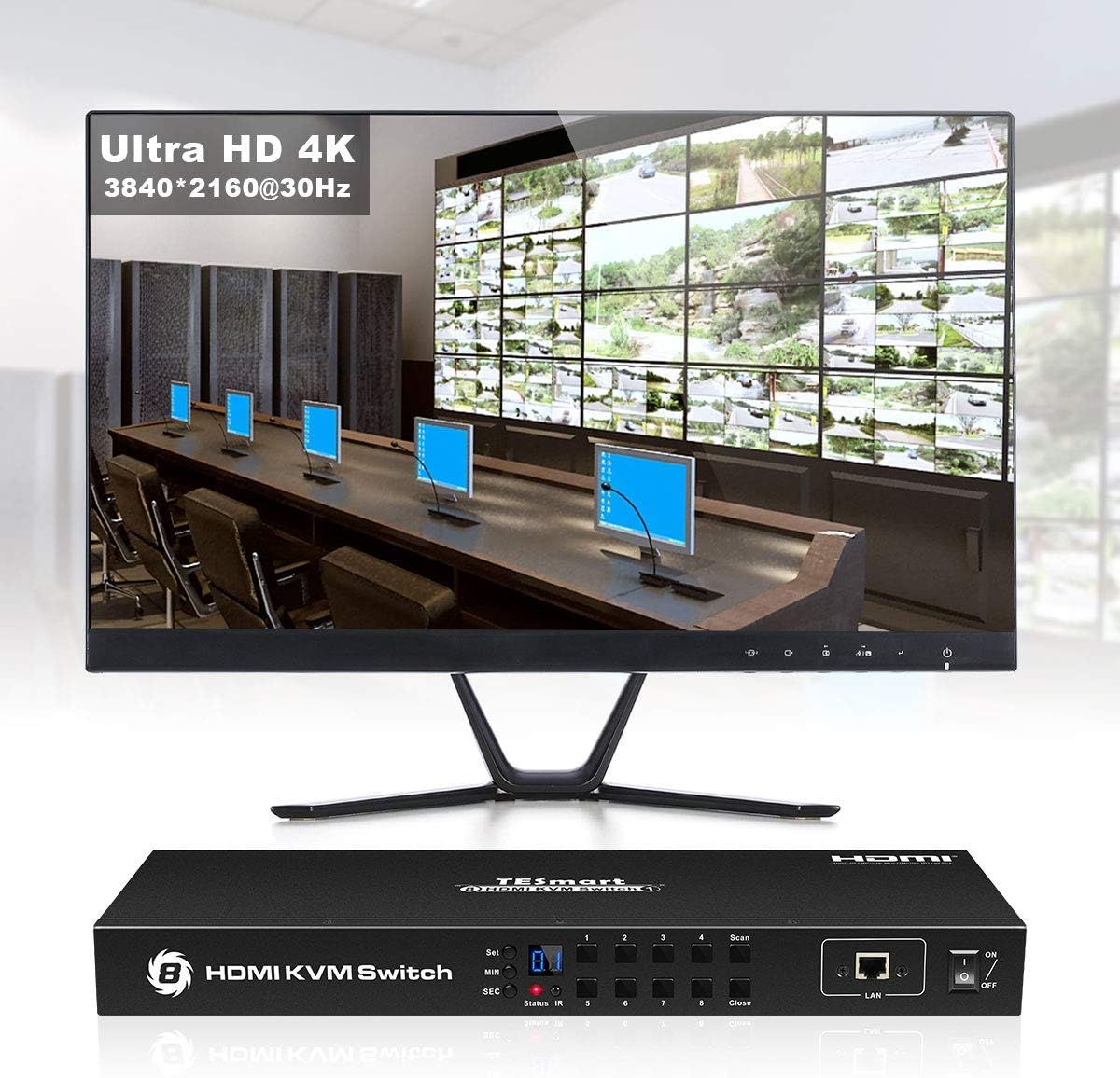 8 Port HDMI KVM Switch 4K @ 30Hz with USB 2.0 X9074