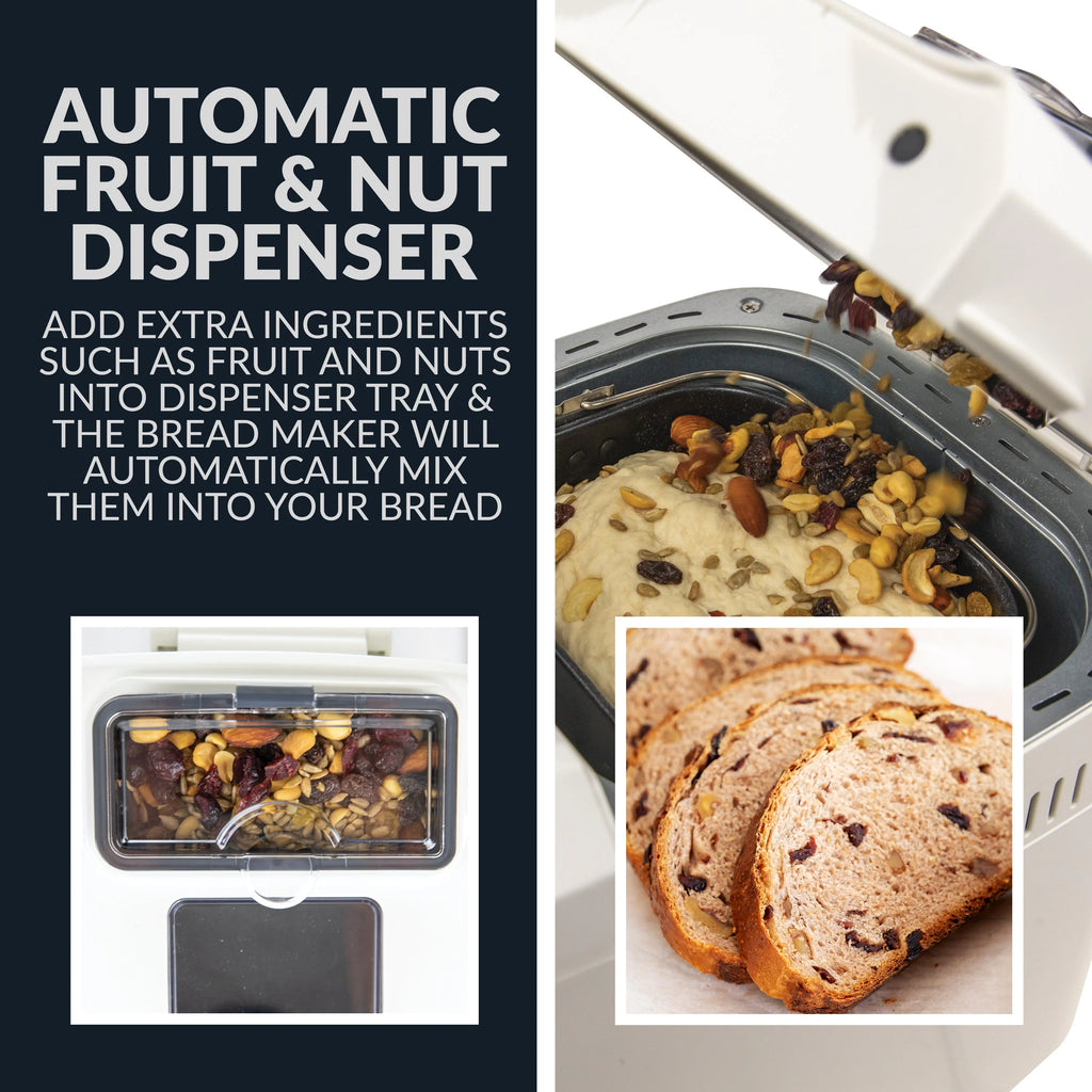 Programmable 2 Lb. Breadmaker with Auto Fruit & Nut Dispenser D76594