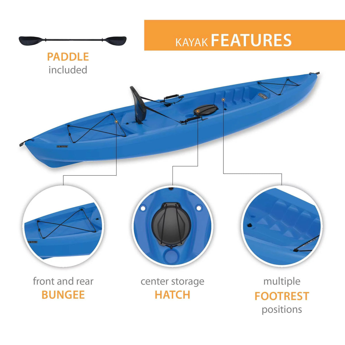 Sit-On-Top Kayak with Paddle H147618