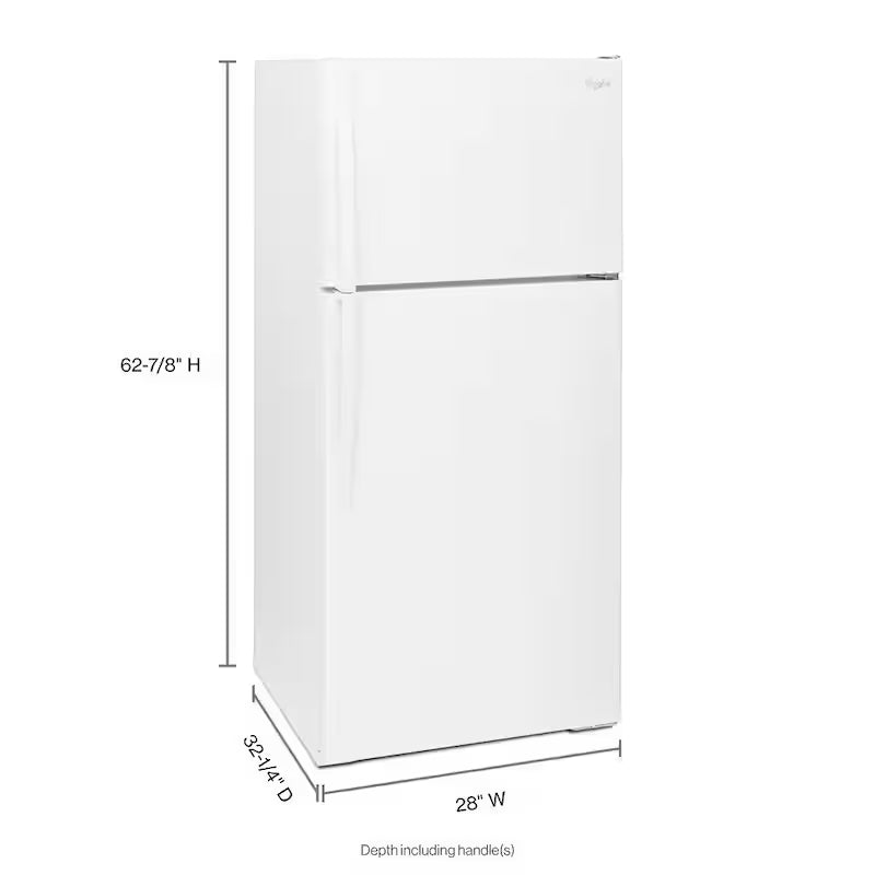 14.3 cu. ft. Top Freezer Refrigerator in White J778289