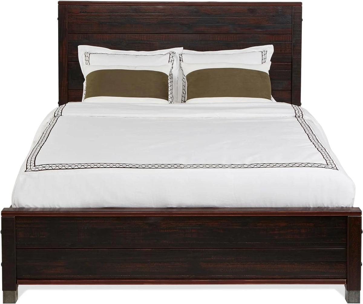 Solid Wood King Platform Bed in Walnut B595