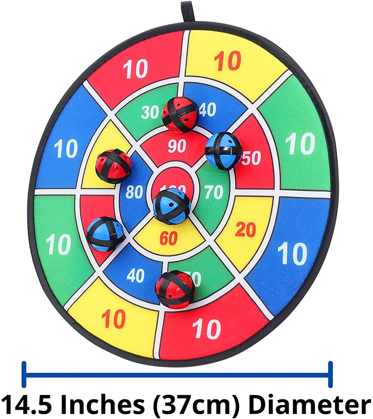 Fabric Dart Board Game with 20 Balls, 14.5 Inches Diameter W9260
