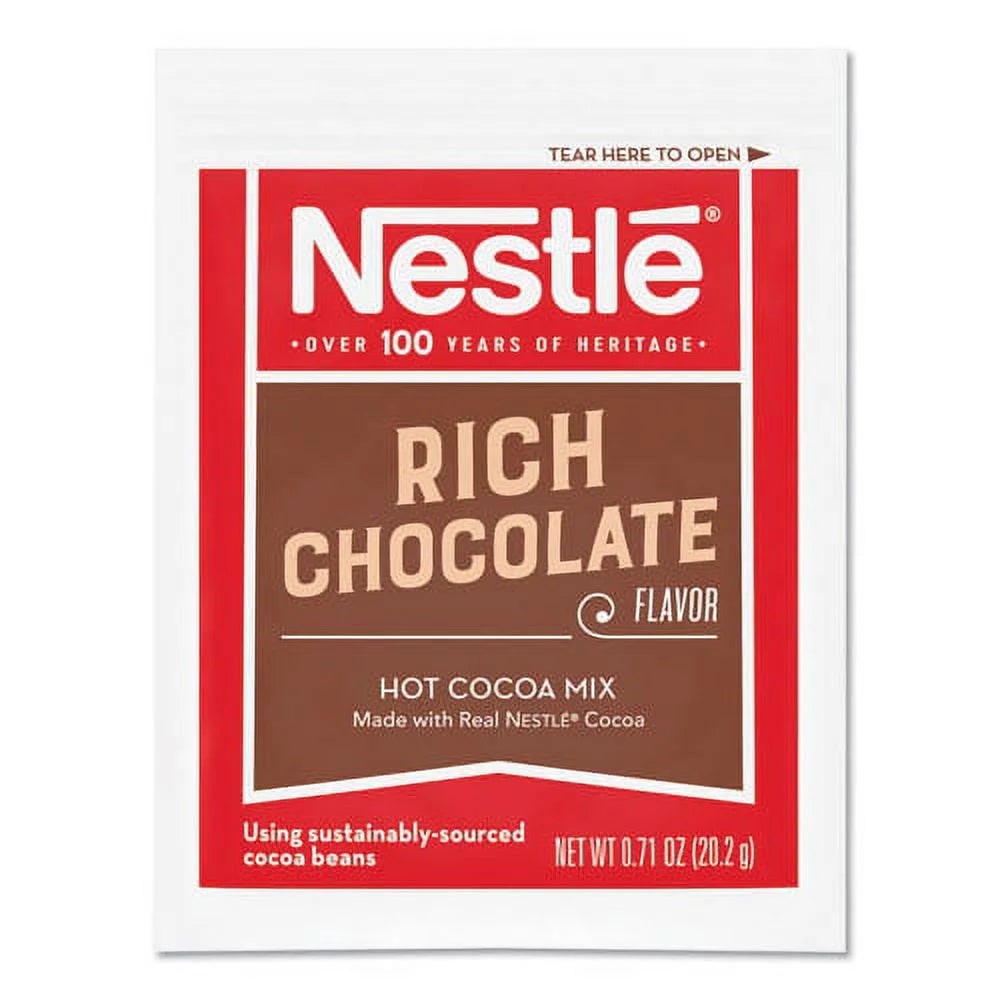 Hot Cocoa Mix, Rich Chocolate, .71oz, 50/box, Bundle of 2 Boxes C656989