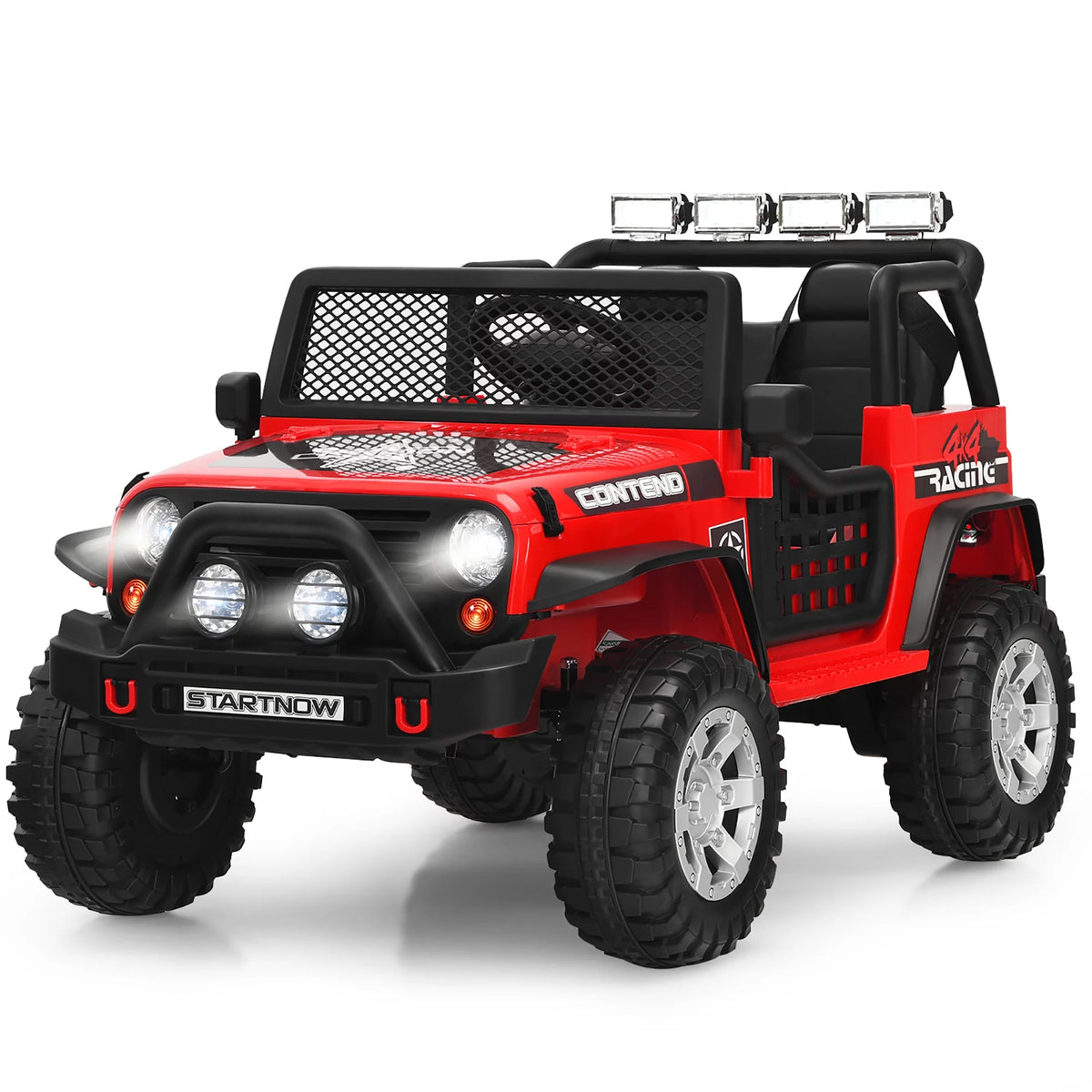 12V Kids Ride On Truck Electric Car with Lights&Music Red S207427