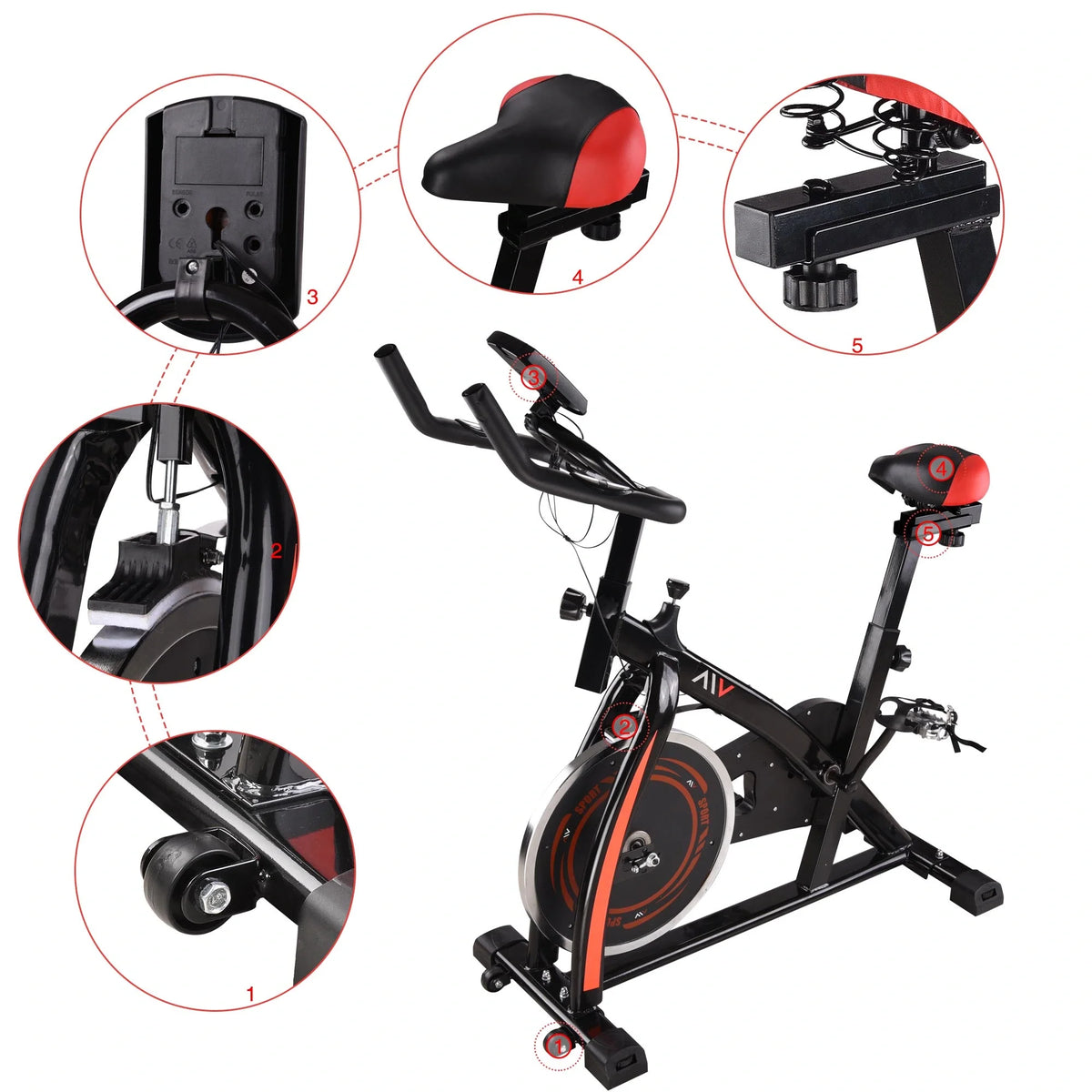 Foldable Stationary Upright Exercise Bike X7741