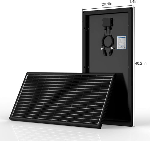 100W Monocrystalline Solar Panel Kit with 20A PWM LCD Charge Controller C695061