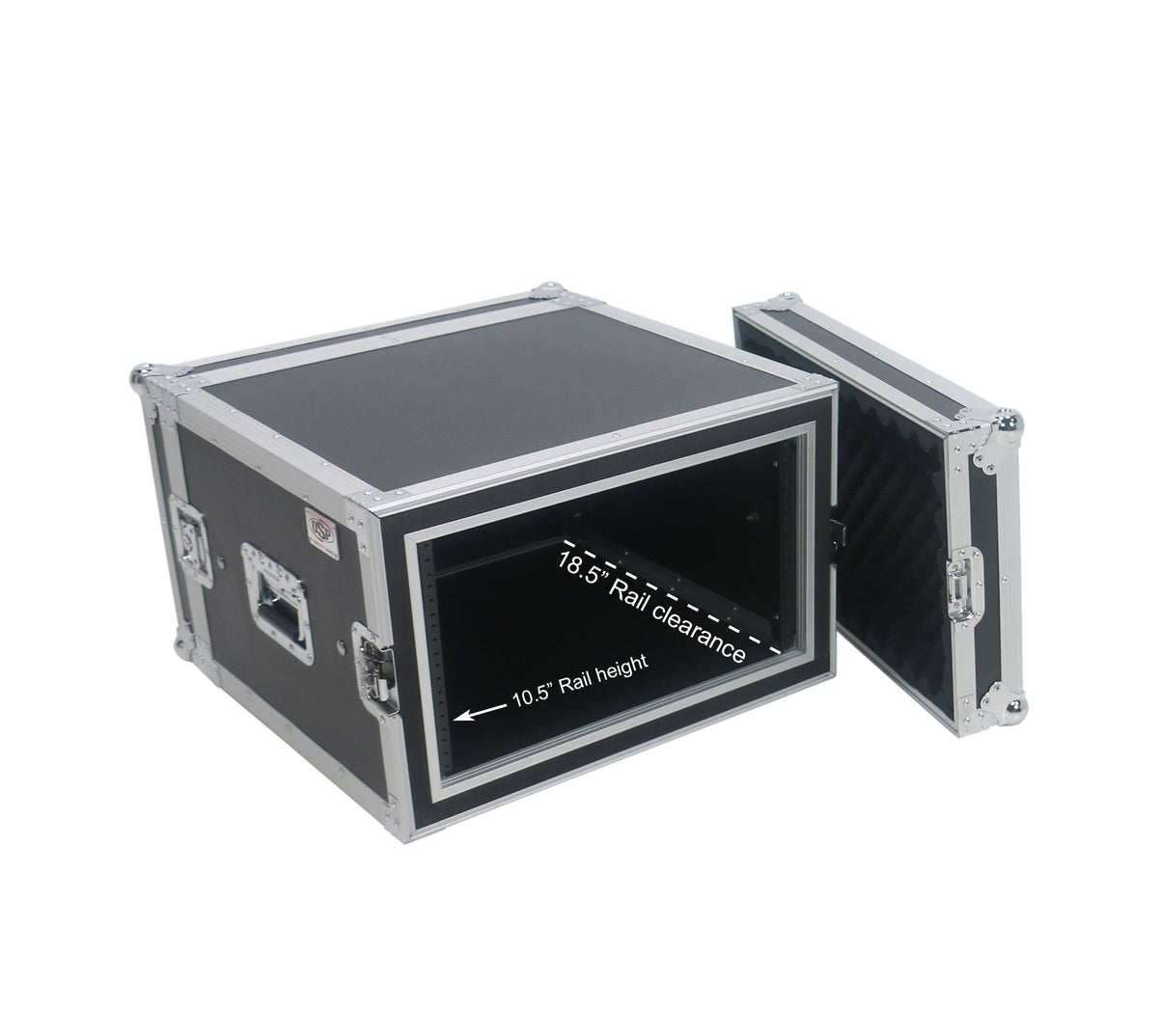 6 Space ATA Shock Mount Amp Rack Case F13305