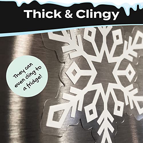 120 PCS Double-Sided Reusable Snowflake Window Clings L76428