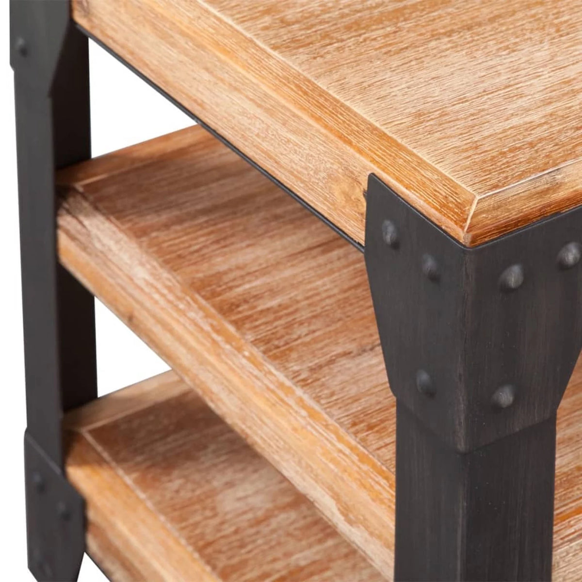 Reclaimed Wood TV Cabinet with Storage Shelves C973