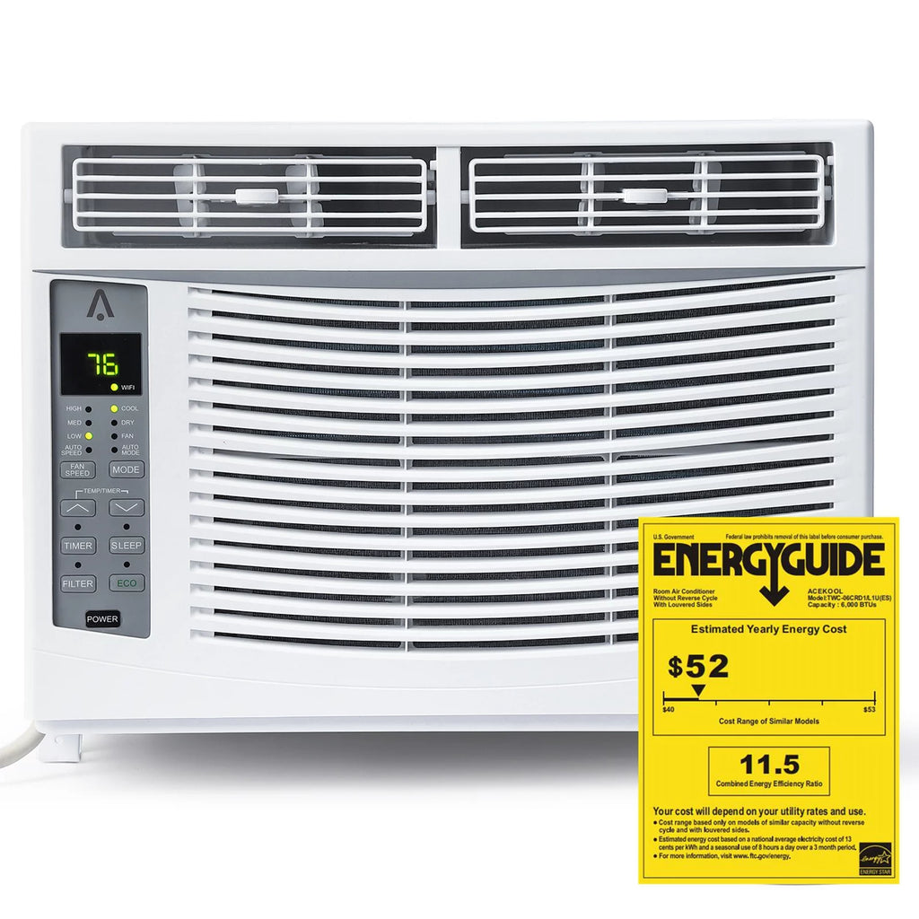115V Window-Mounted Air Conditioner 6,000 BTU with Remote/APP Control Z907498