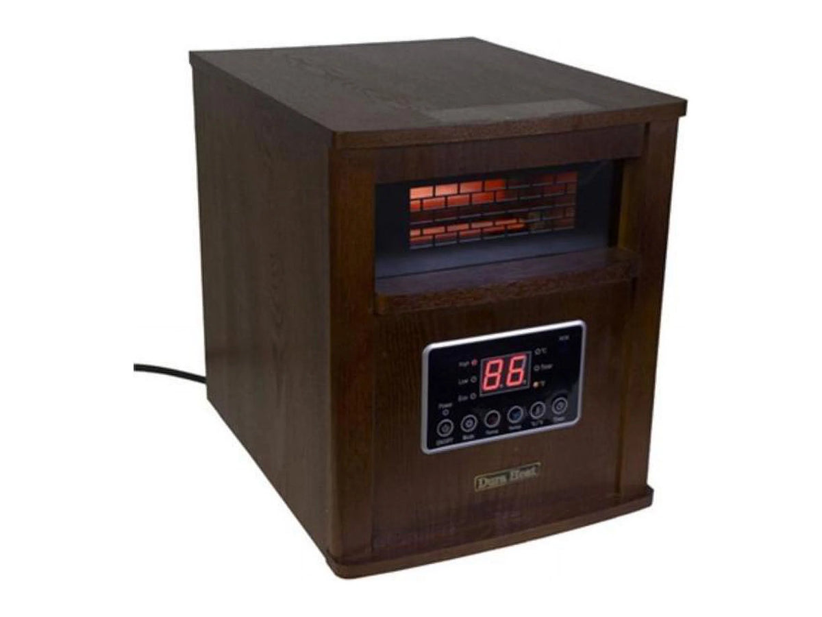 Quartz Heater with Remote, Compact, Oak Finish E50485