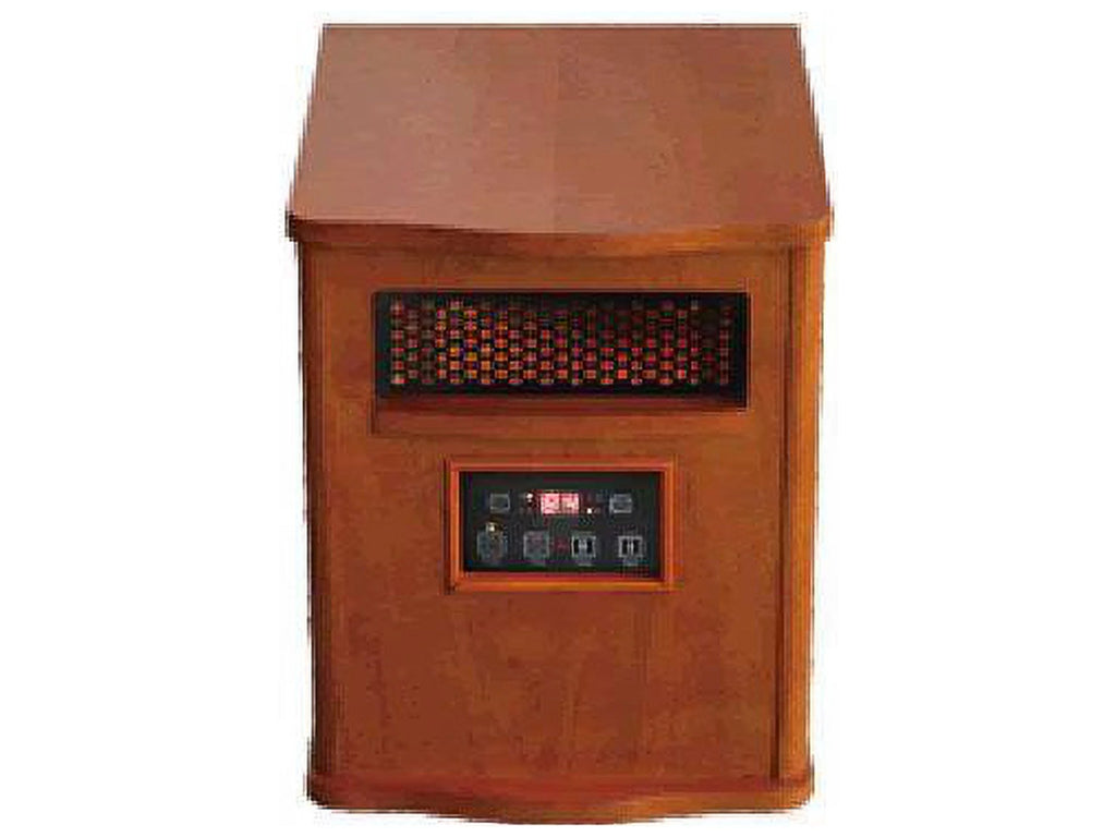 Quartz Heater with Remote, Compact, Oak Finish E50485