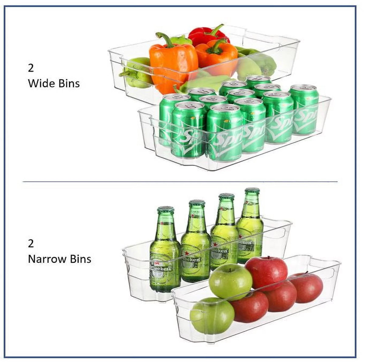 Clear 9 Piece Set Stackable Storage Bins E9415