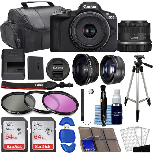 Black Mirrorless Digital Camera Body with 18-45mm Lens 3 Lens Kit X3957