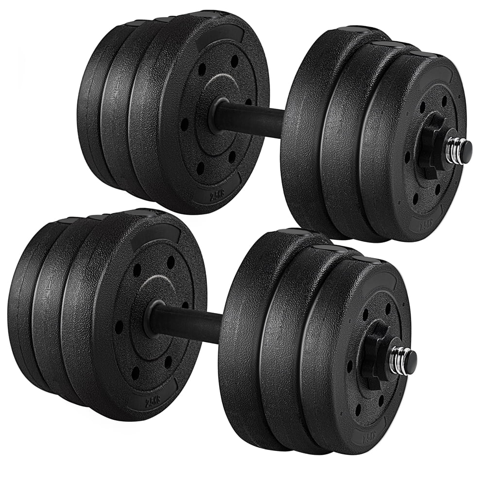 Adjustable 66LB Dumbbell Weight Set Black Y815