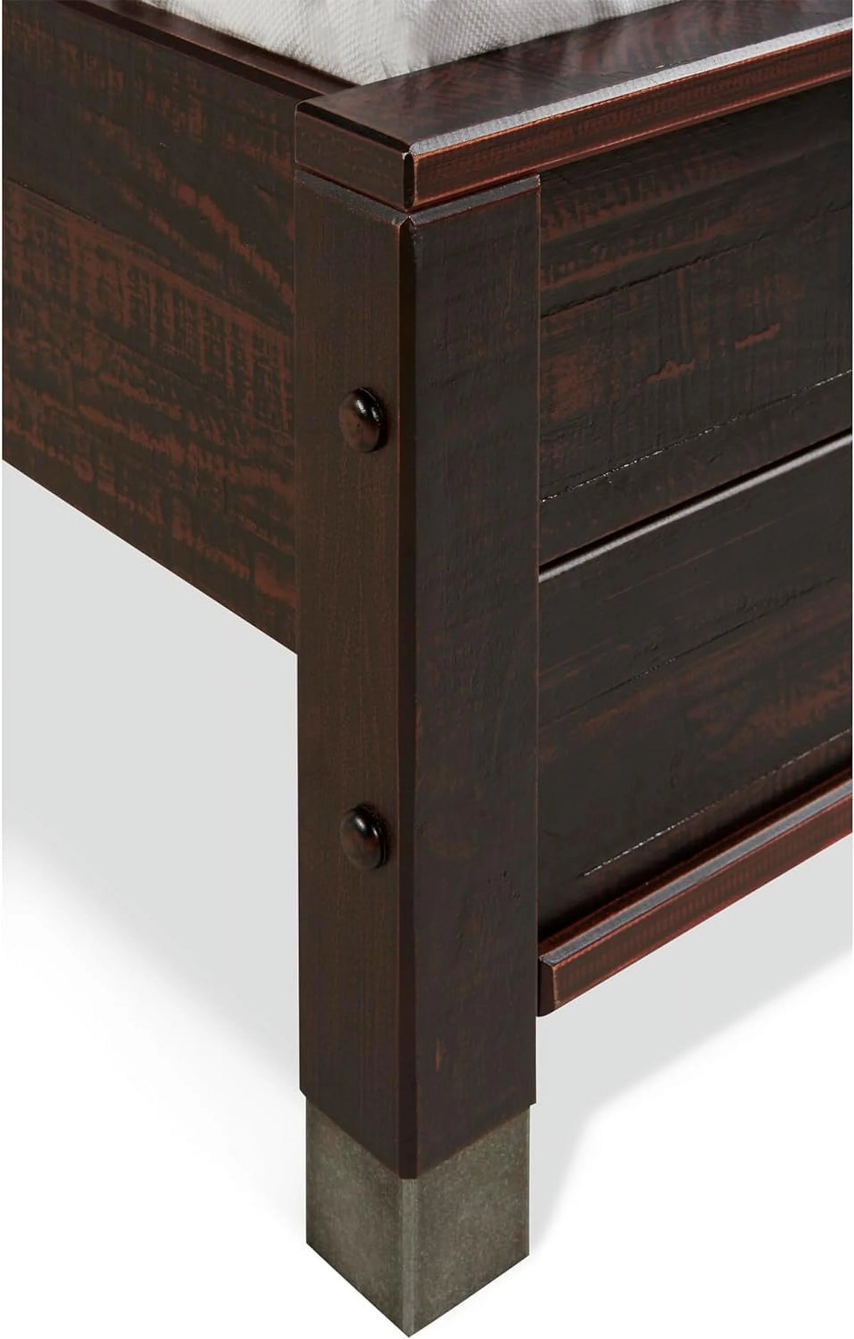 Solid Wood King Platform Bed in Walnut B595