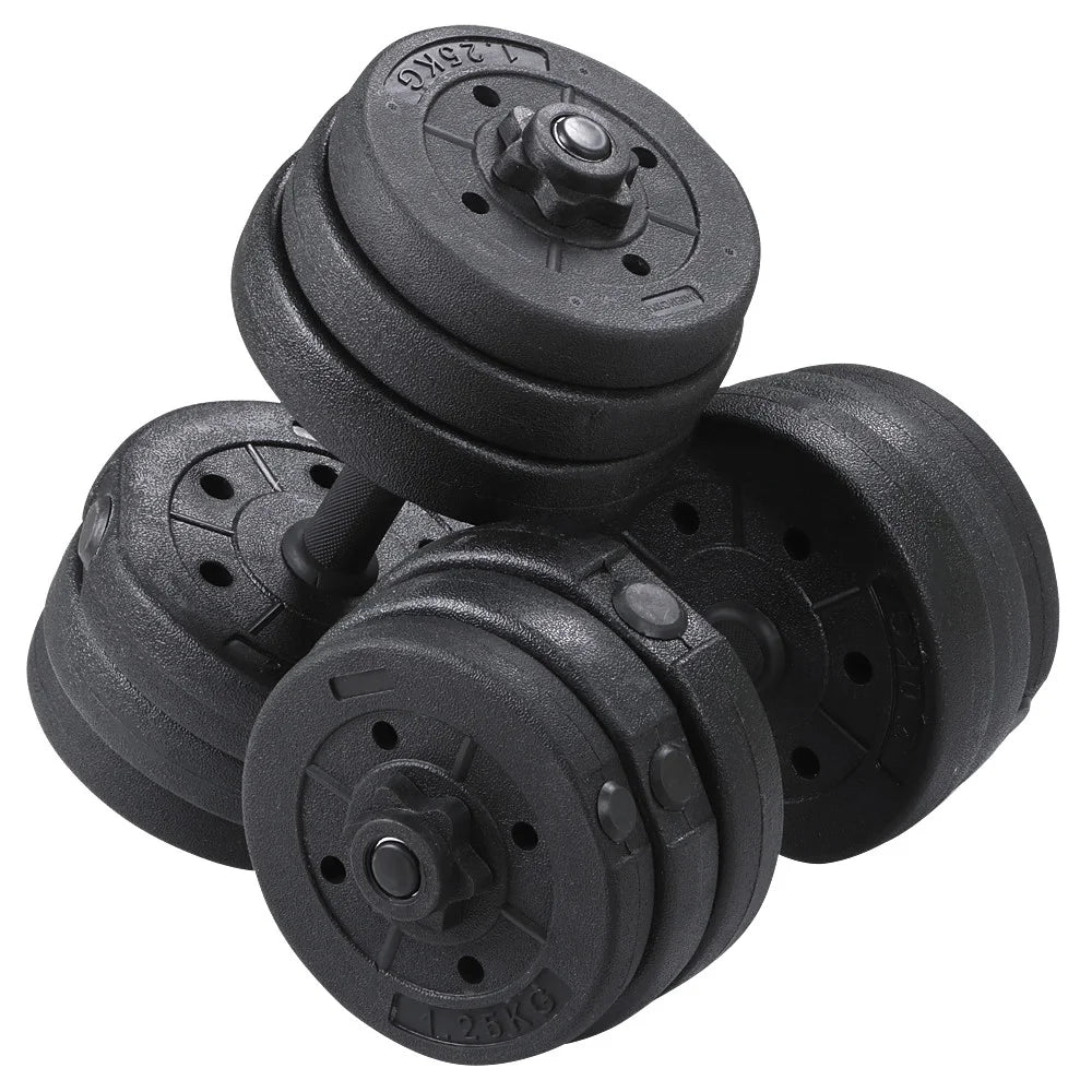 Adjustable 66LB Dumbbell Weight Set Black Y815