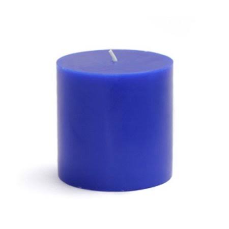 Blue Unscented Paraffin Pillar Candle, Set of 12 A223935