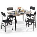 Dining Table Set for 4 Gray E1597