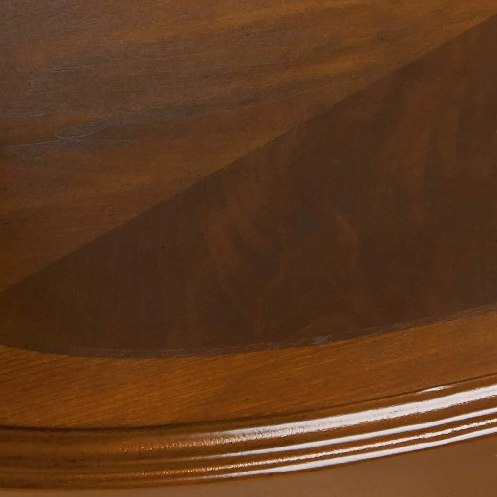 Oval Coffee Table with Glass Top and 1 Shelf G570