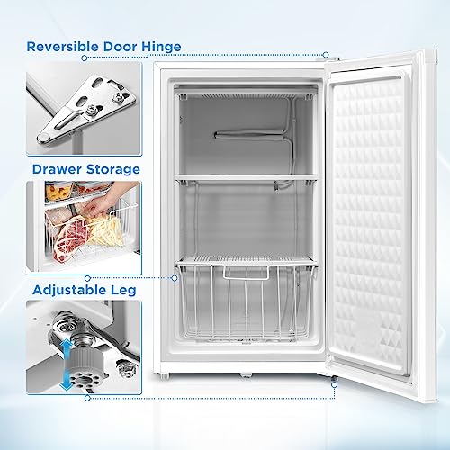 Black 3.0 Cubic Feet Upright Freezer E4288