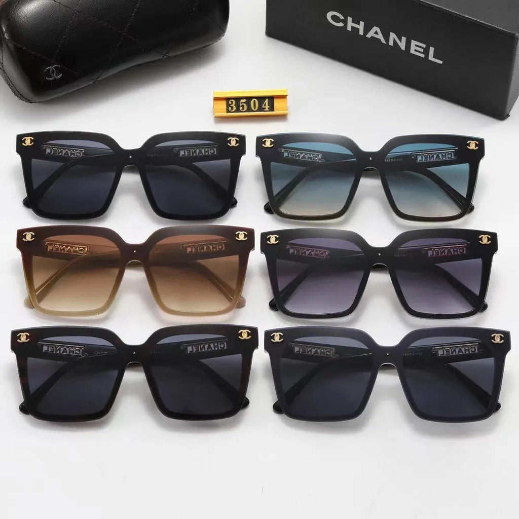 Double C Square Letter Printing Polarized Sunglasses T83378