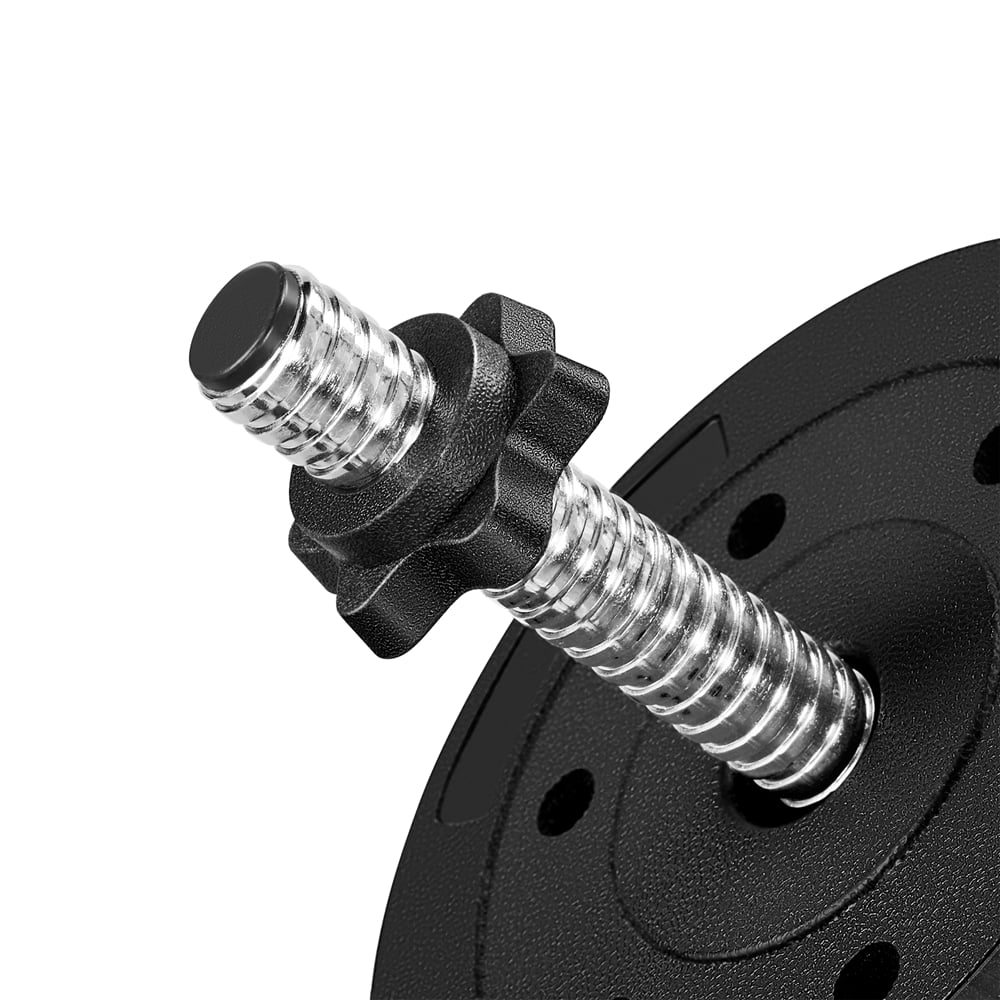 Adjustable 66LB Dumbbell Weight Set Black Y815