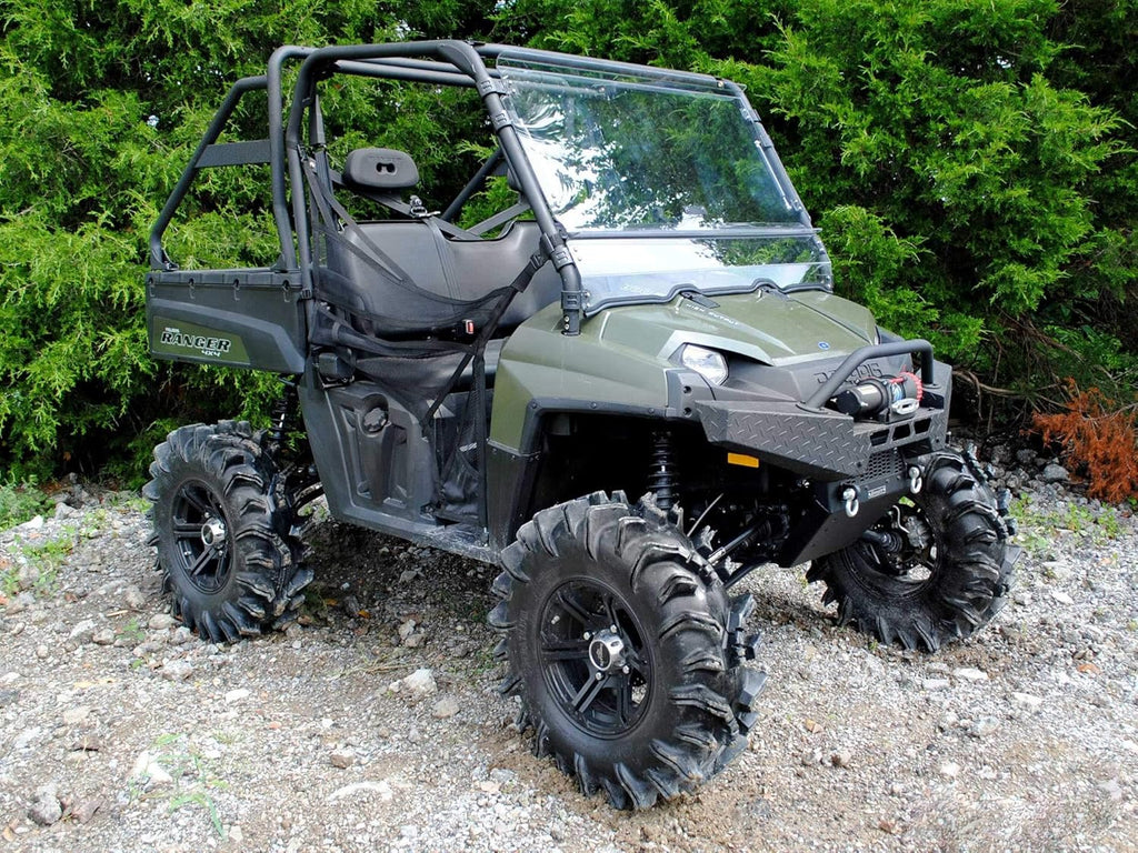 Scratch Resistant Flip Windshield for Polaris Ranger 570 Full-Size / Crew, 1/4" Thick Polycarbonate S504541