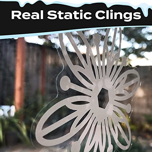 120 PCS Double-Sided Reusable Snowflake Window Clings L76428