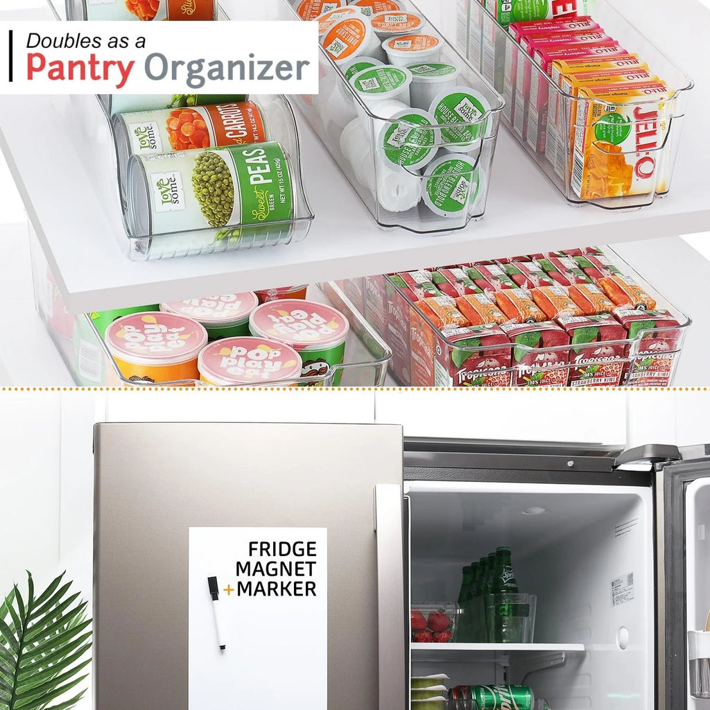 Clear 9 Piece Set Stackable Storage Bins E9415