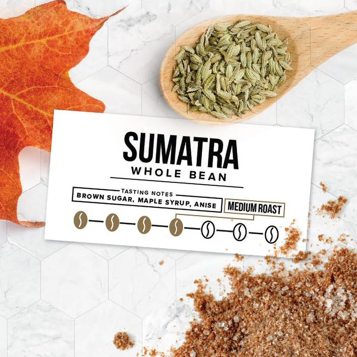 Sumatra Mandheling Medium Roast Whole Bean Coffee 12oz. X4155