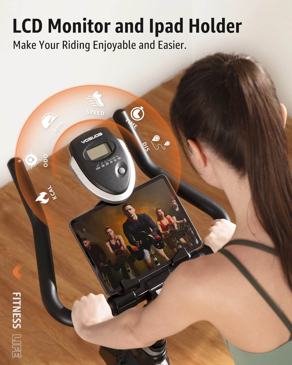Indoor Cycling Bike 270lb Stationary Exercise Bicycle X4312