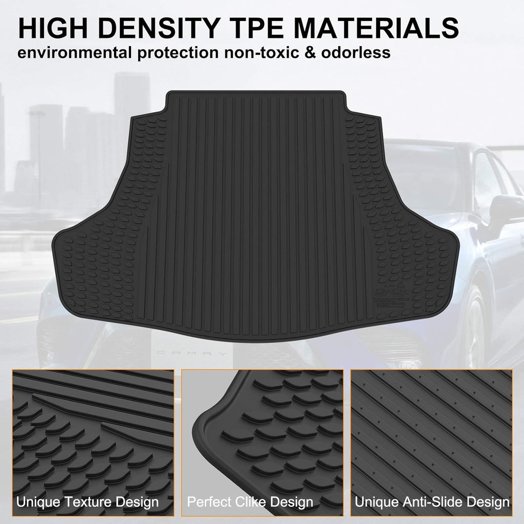 Black TPE Cargo Trunk Mat Pack of 2 H8255