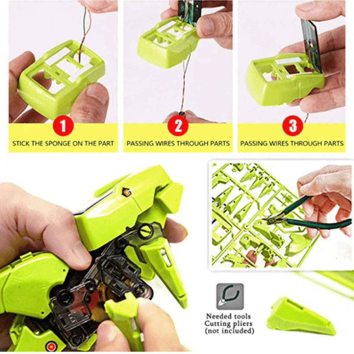 STEM Robot Building Kit 3 in 1 Solar Dinosaur Desk Robot with Manual Instructions S134