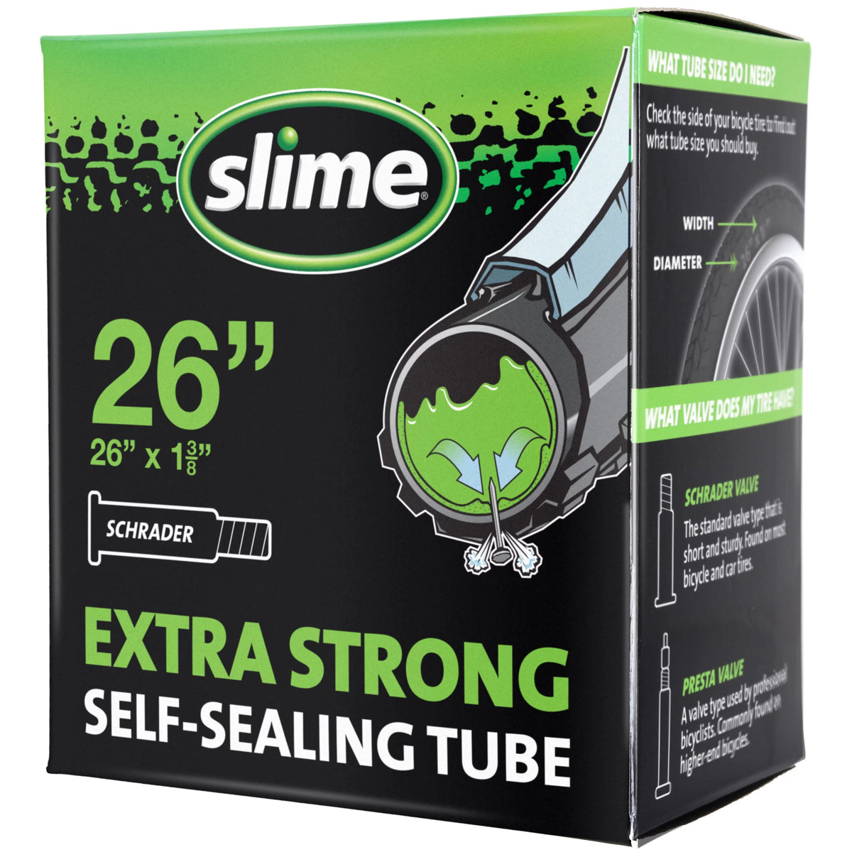 Self-Sealing Bicycle Tube Schrader 1 3/8 x 26 V132383