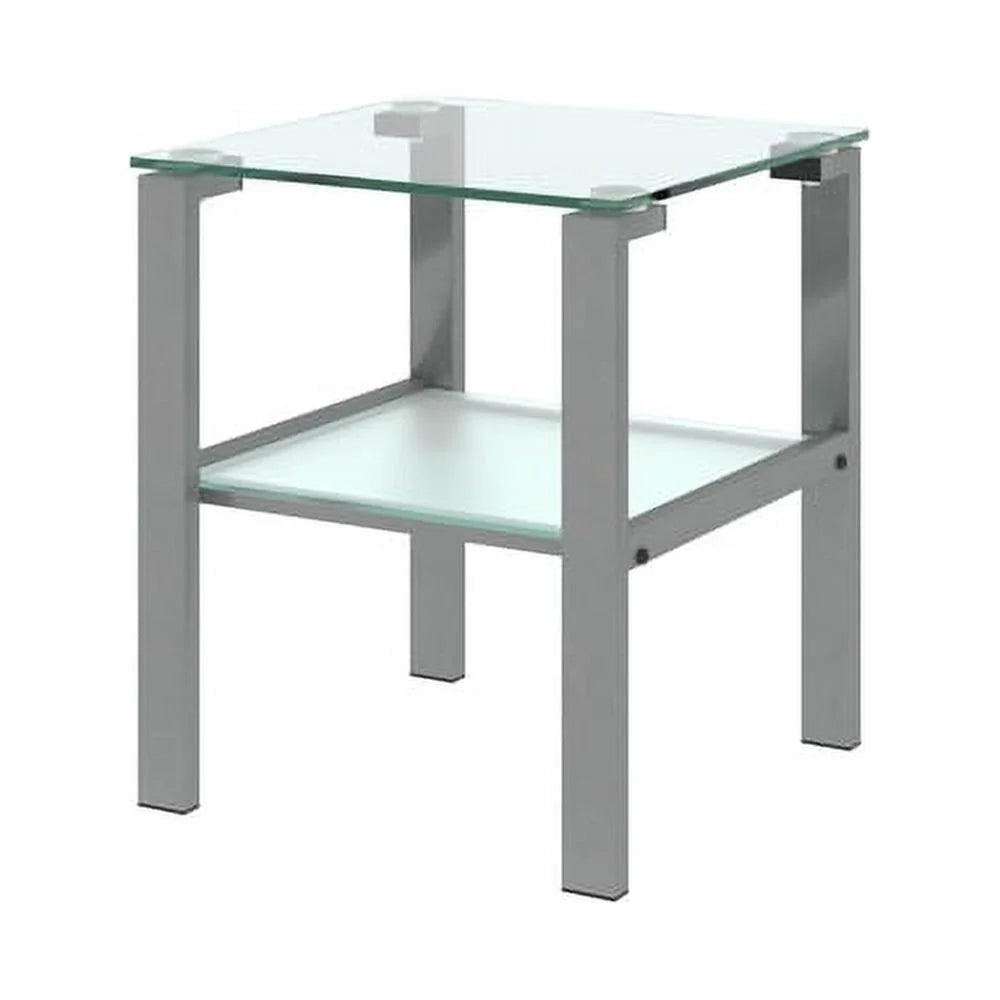 Glass Two Layer Round Side Table J38884