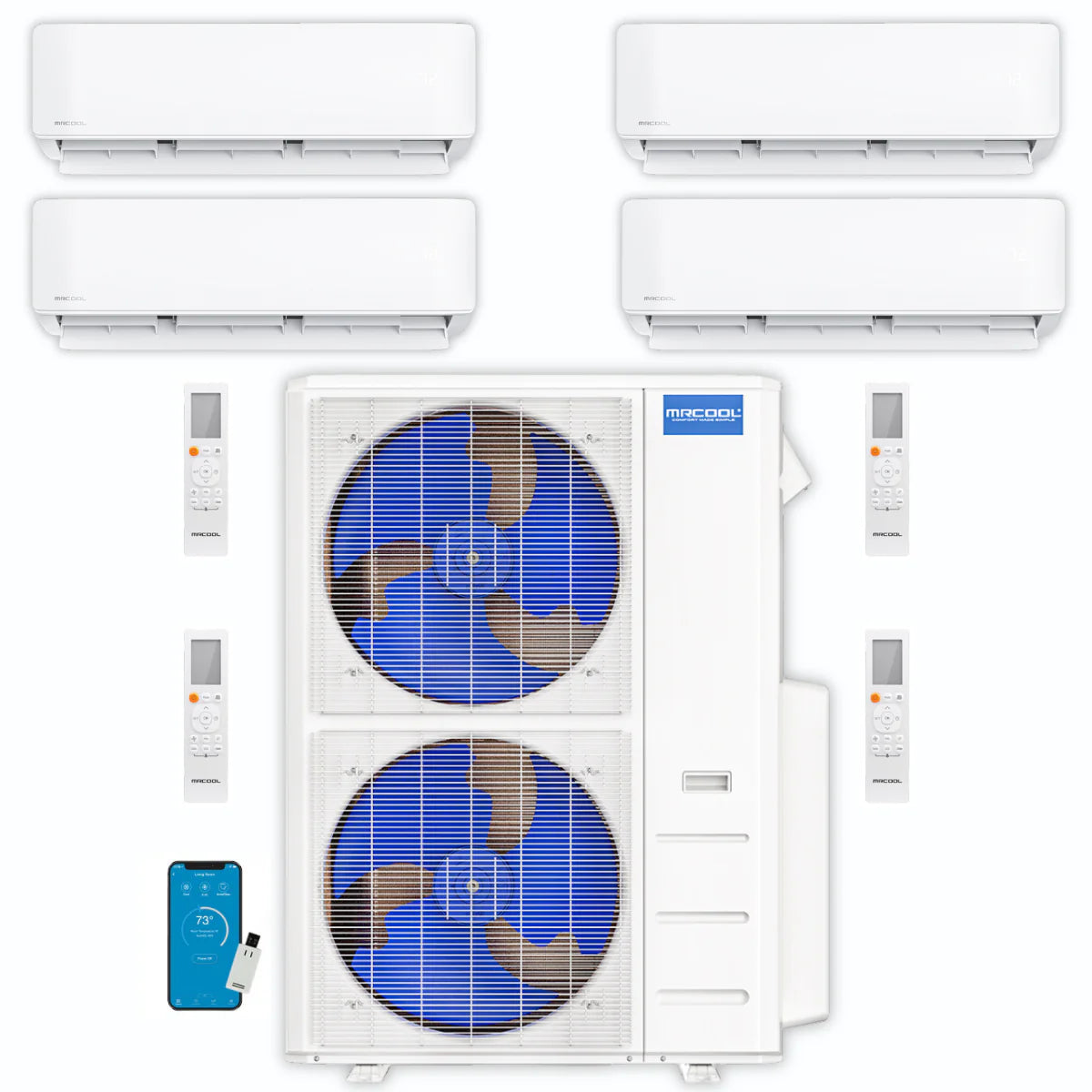 45,000 BTU 4 Zone Ductless Air Conditioner and Heat Pump N36032