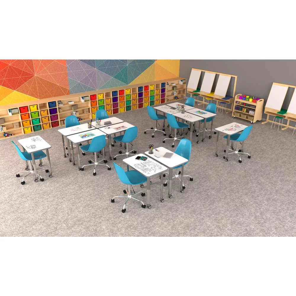 Commercial Laminate Top Desk with Casters 42x42" U5671