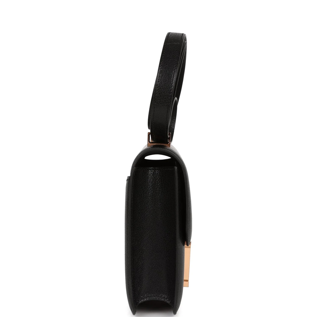 Black Chevre Leather Bag E8411