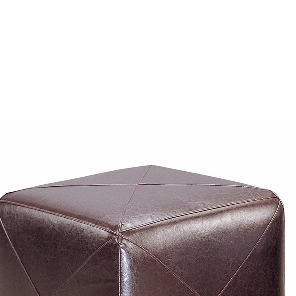 Cube Shaped Ottoman Dark Brown T179849