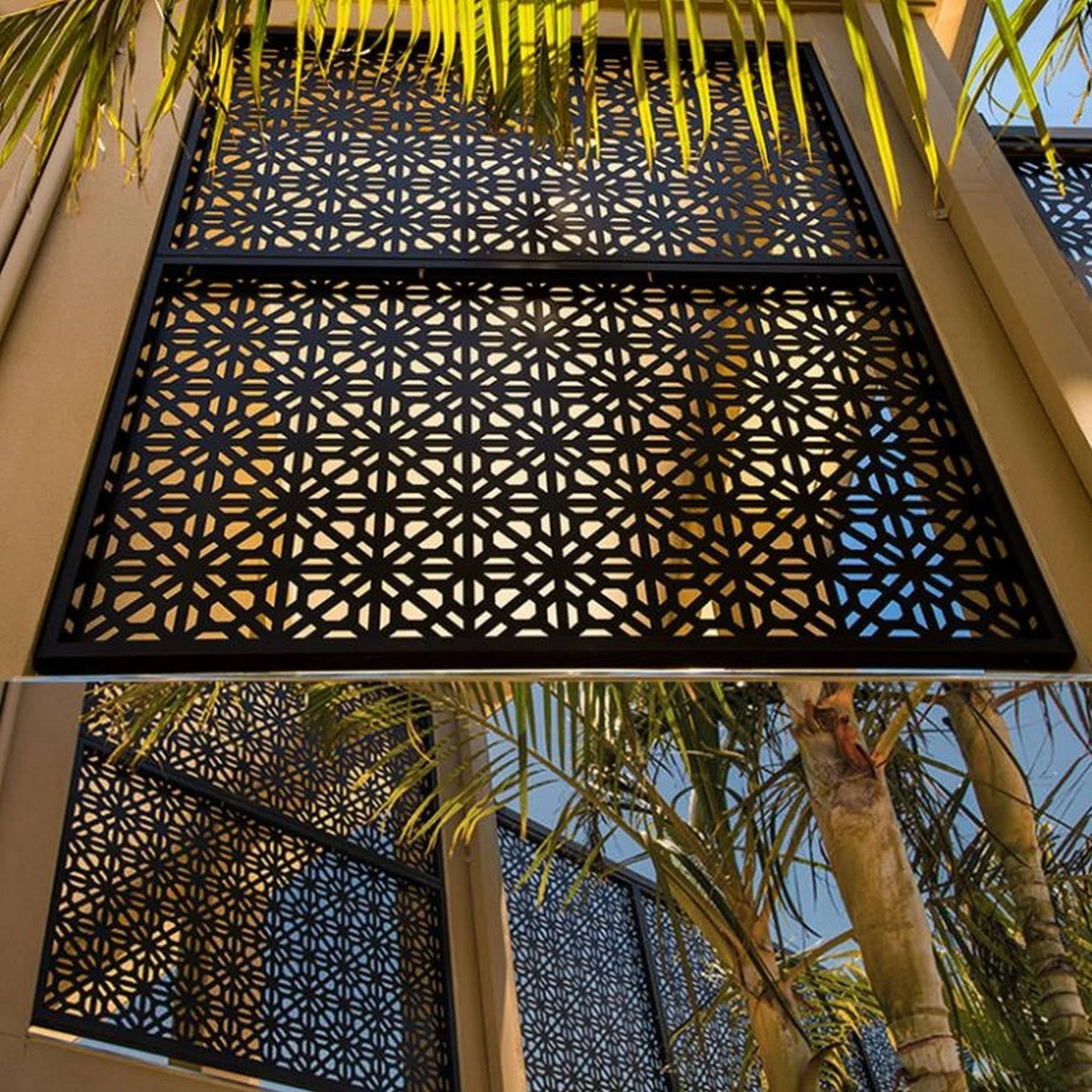 Laser Cut Metal Privacy Fence Screen - 3pcCombo/75 x 48 S4072