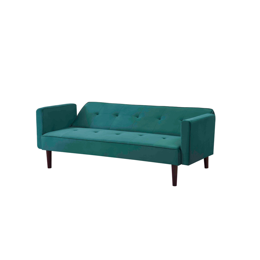 Black Tufted Velvet Sofa Bed F869848