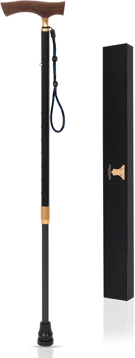 100% Carbon Fiber Retractable Walking Cane with Ergonomic Handle J986293