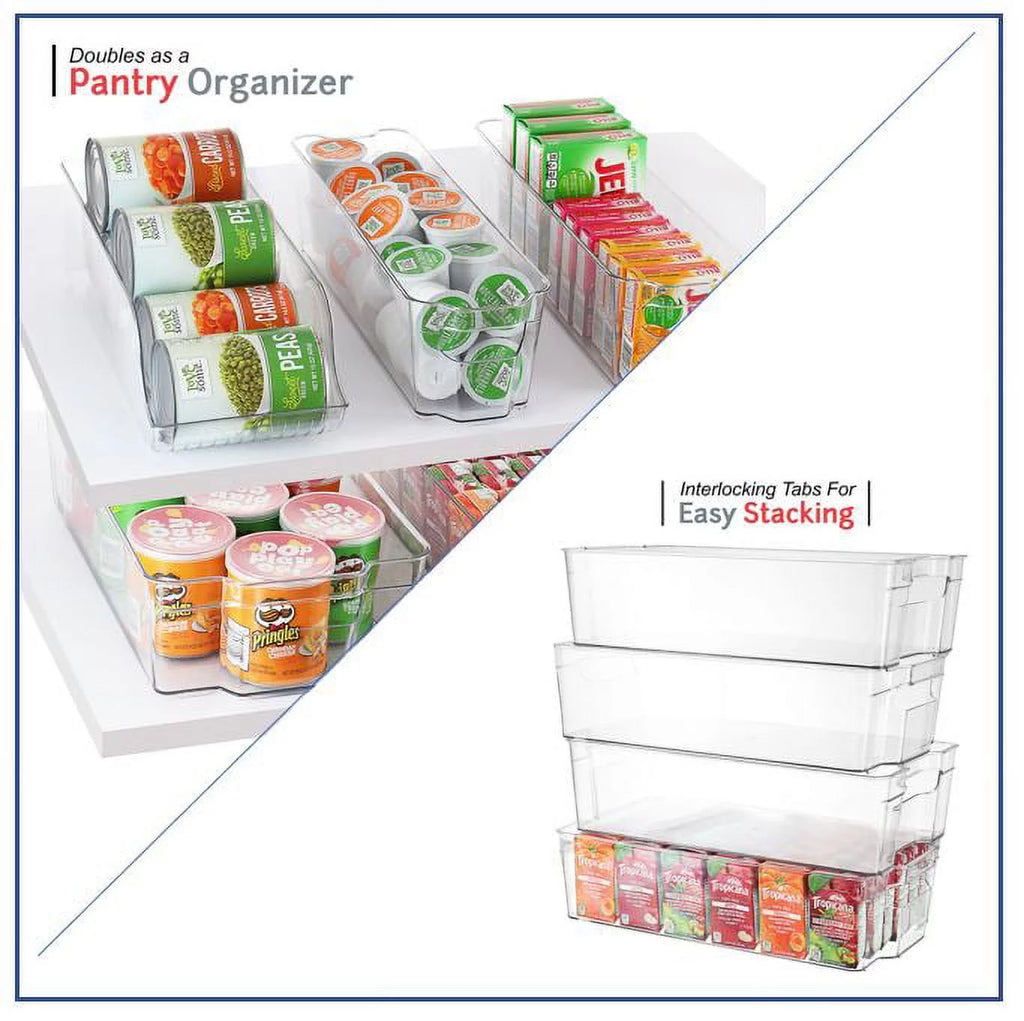 Clear 9 Piece Set Stackable Storage Bins E9415