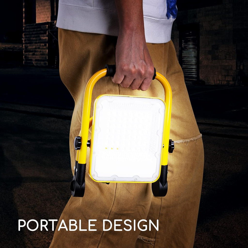 3000LM 360° Rotation IP65 Waterproof 30W Portable Work Light with Stand Pack of 2 Q99158