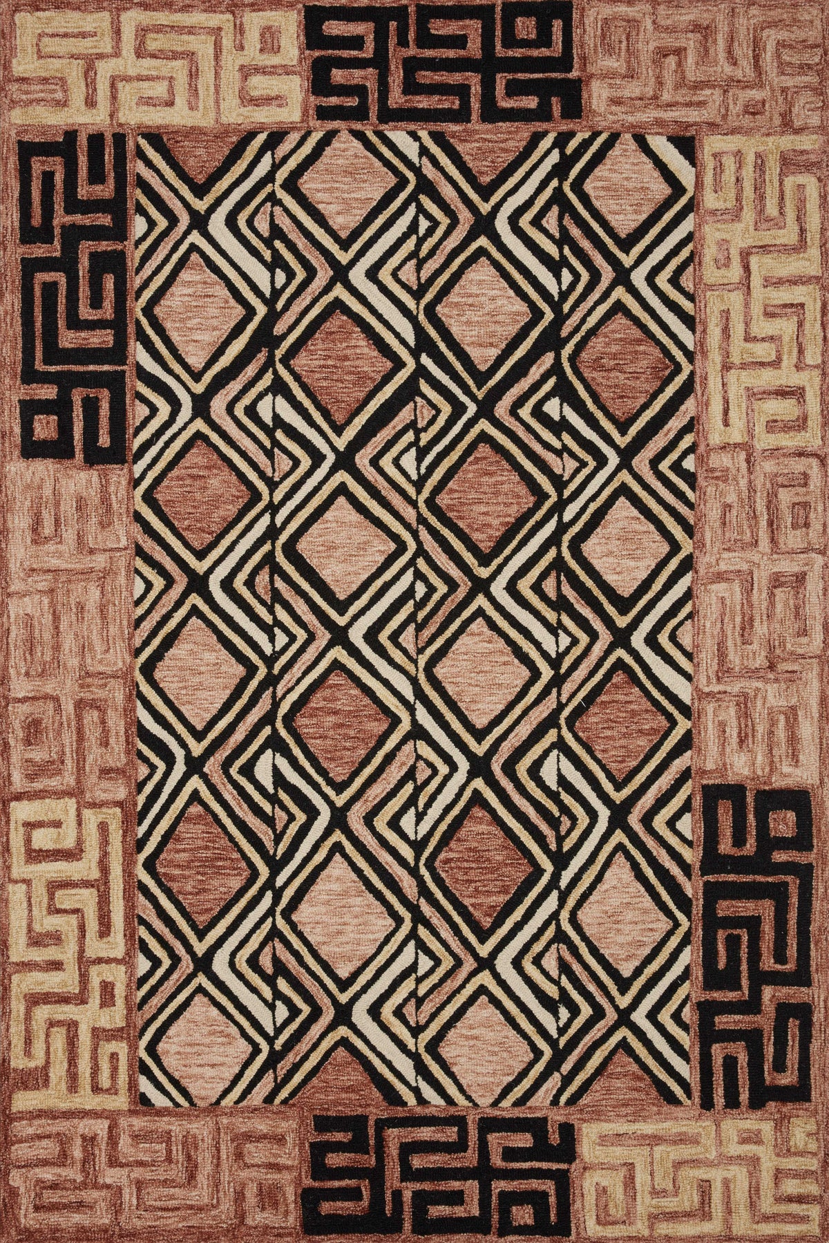 Rose Black 8'6 x 12' Rug E1220